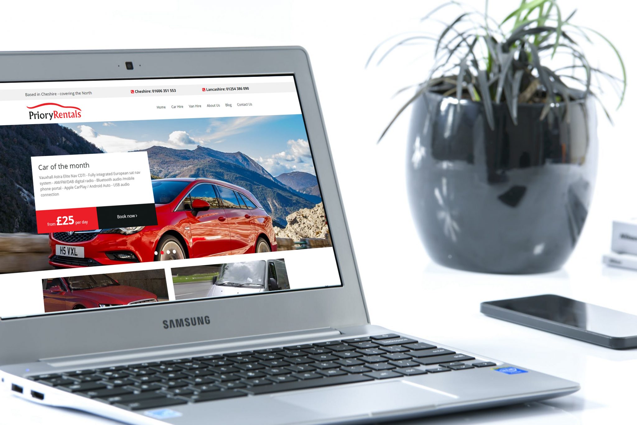 We Proudly Present The New Priory Car & Van Hire Website